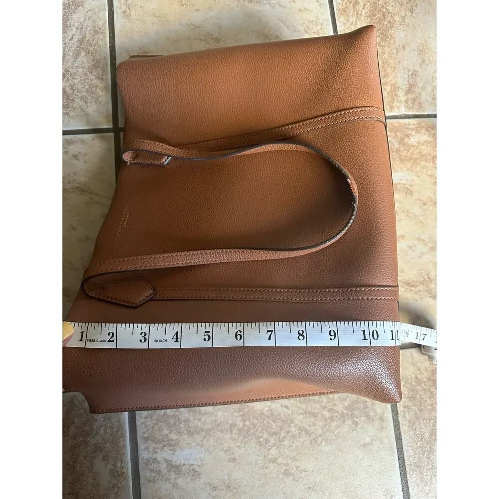 Tory Burch Perry Triple Compartment Tote Bag‎ Light Umber Orange Interior
